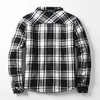 Plaid Plus Fleece Jacket Men Winter Streetwear Turn-down Collar Button Thickened Shirt Jacket For Men Casual High Quality Jacket - Image 5