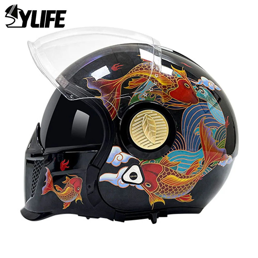 

Motorcycle Riding Helmet Anti-fall Safety Gear Casco De Moto Helmet For Motorcycle Men's Biker Helmet For 4 Season Full Helmet