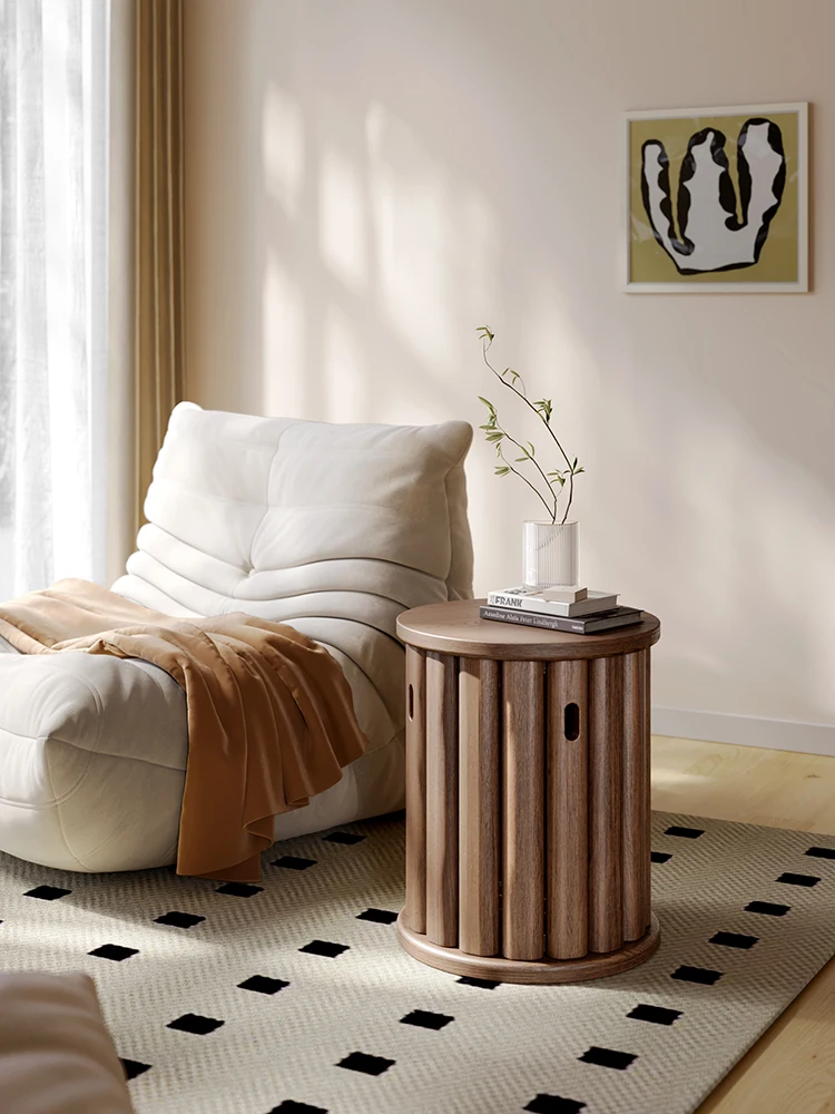 Modern Simple Solid Wood Round Stool, Household Stackable Stool, Dining Table Log, Coffee Table, Bedside Table