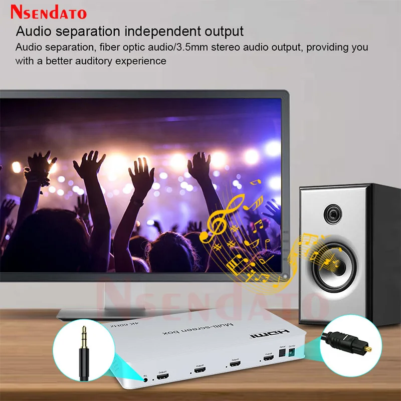 4K 60Hz HDMI Video Multi-Screen Box With RS232 2X2 HDMI Video Vall Controller Splicer 1x4 3x1 4x1 for TV PC Monitor Projector