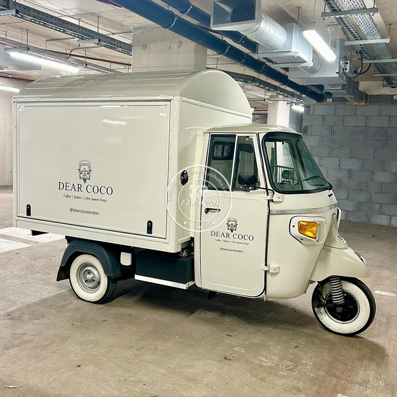 Ape Tuk Tuk Food Tricycle Cart For Sale Electric Wheels Coffee