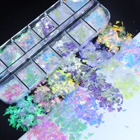Iridescent Irregular Nail Glitter Flakes Nail Art Decoration AB Mermaid Broken Glass Foil For Manicure Design Nails Accessories 2