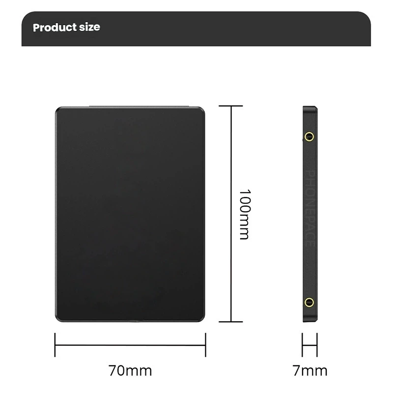 PHONEPACE SSD Internal Sata3 Solid State Drive for PC Laptop