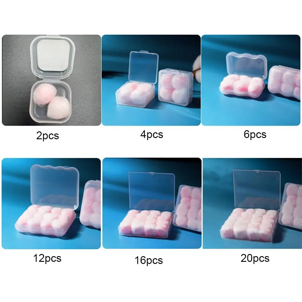 2/4/6/12/20PCS Soft Wax Cotton Earplugs Kneadable Pink Ear Plugs Sleeping Snoring Sound Insulation Noise Reduction Ear Plug 4