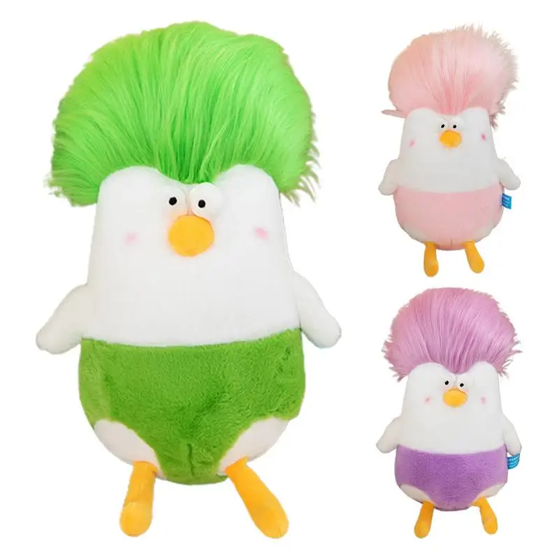 Plush Chicken For Kids Huggable Animal Doll Cute Sensory Plushie With Big Hair Stuffed Plush Gift For Valentine's Day Easter farm world farm animal gifts for kids vet practice with horse figure animal toys and accessories 27 piece set ages 3