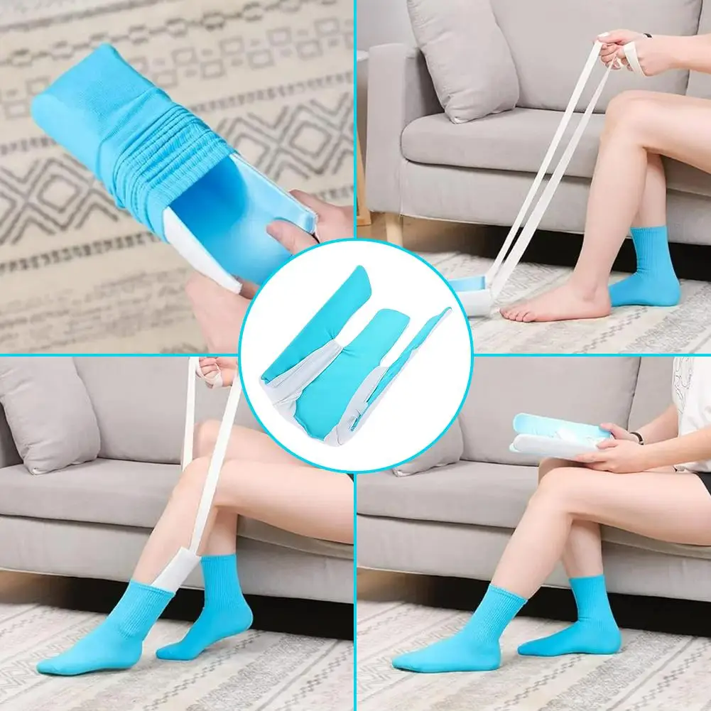 Sock Aid Kit Sock Helper No Bending Pregnancy And Injuries Living Tool Shoe Horn Suitable Easy Way To Put On Socks Elderly Care