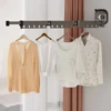 Suction Cup Wall Mount Folding Clothes Drying Rack Space-Saver Mudroom Balcony Invisible Telescopic Clothes Drying Rack Hanger 4