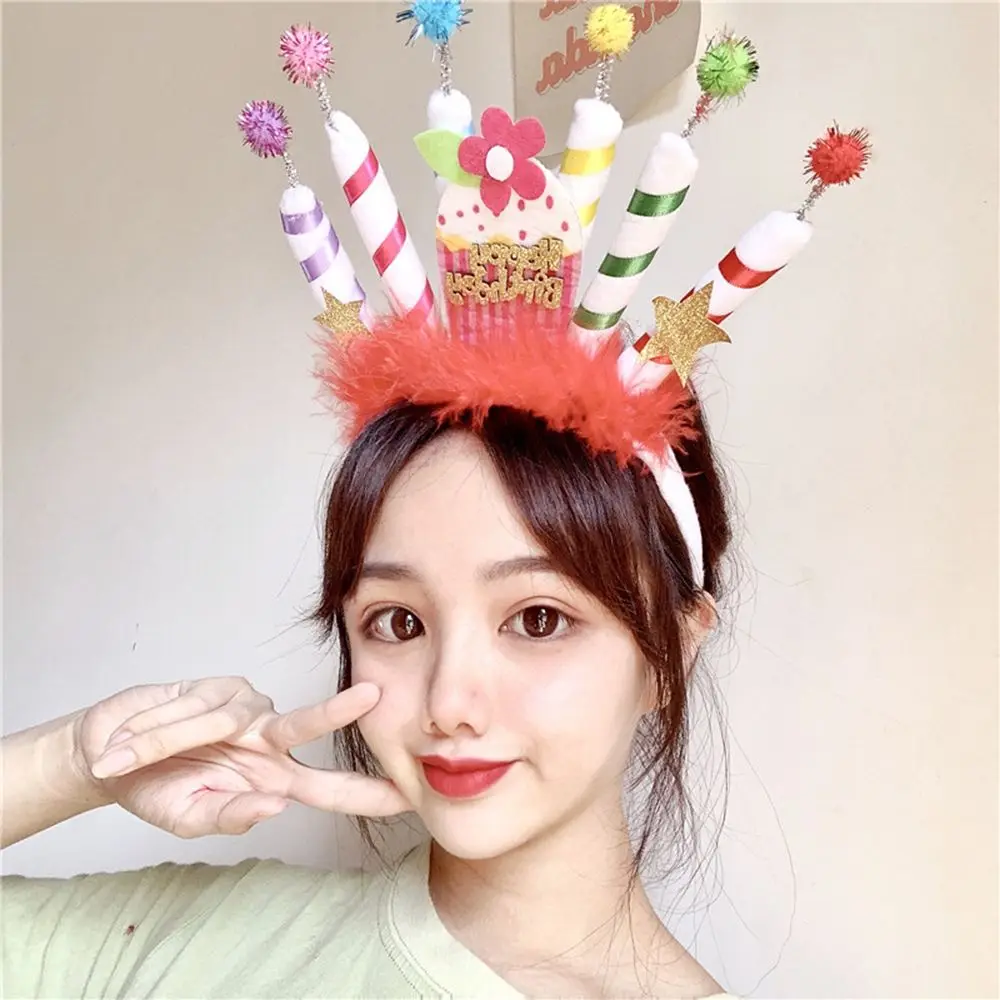 

Happy Birthday Kids Hair Decor Crown Children Women Hair Hoop Birthday Hairband Korean Style Headband Hair Accessories
