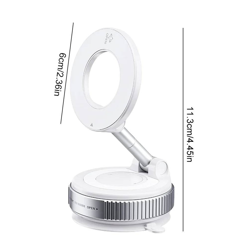 Magnetic Vacuum Suction Cup Car Phone Stand Folding Mobile Phone Stand Foldable Car Navigation Holder for Gym Bath Shower