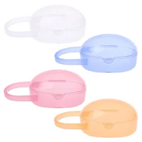 Portable bébé infantile sucette mamelon pour étui petite forme ronde boîte rangement bébé sucette porte-conteneur 1