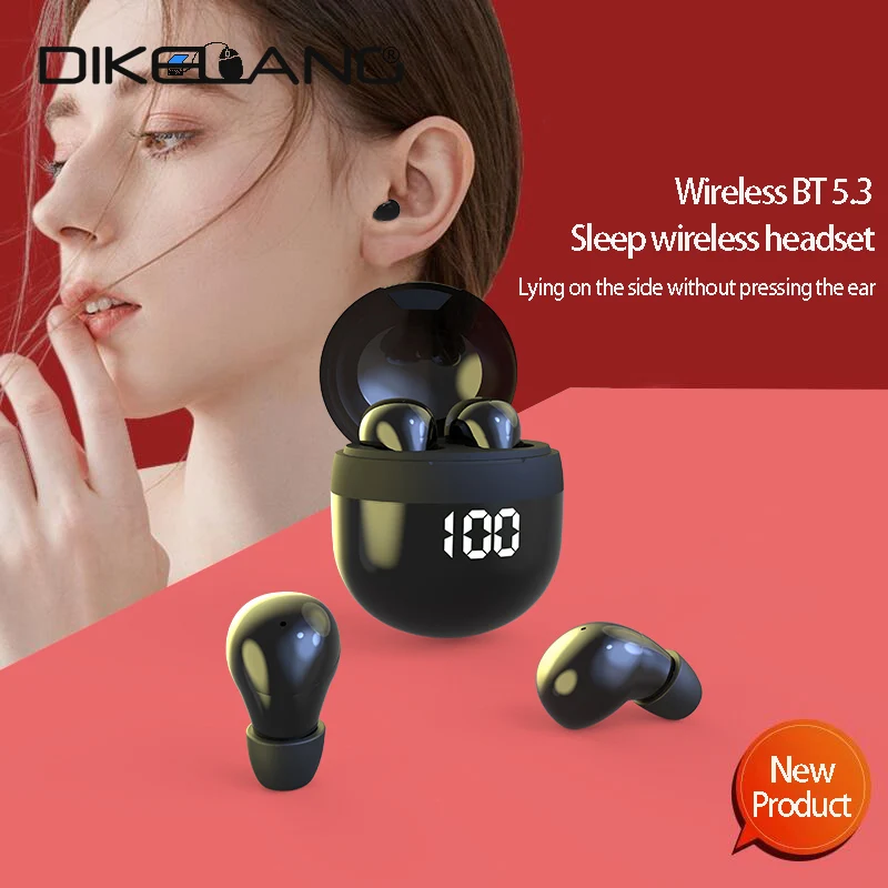Invisible Headphones Bluetooth 5.3 Wireless In Ear Earphones With Mic