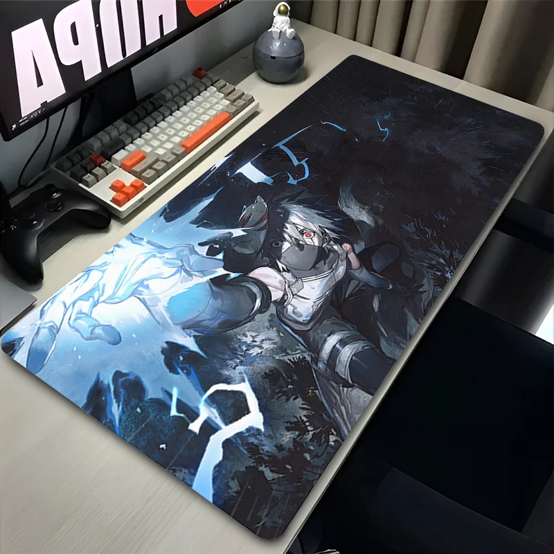 Japan Hot Anime Mouse Pad Laptop Black And White Manga Keyboard Rug PC N-narutoS Cool K-kakashi Gaming Mousepad Hatake Desk Mat 4