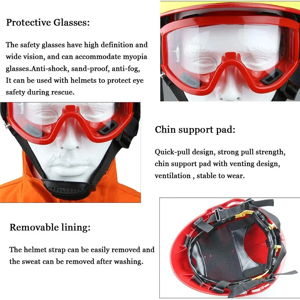 Safety Helmet F2 Safety Rescue Helmet Emergency Rescue Fire ABS helmet Firefighter Protective Helmet