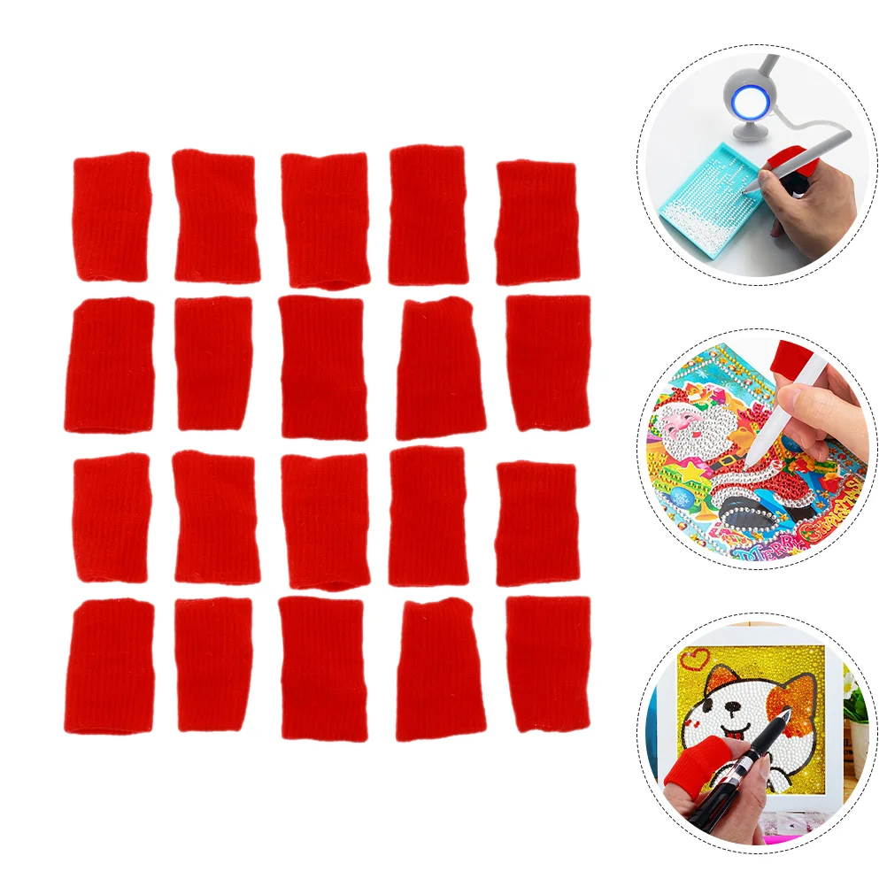 20 Pcs Finger Cot Daily Use Protector Small Sleeve Reusable Sleeves Washable Nylon Cover