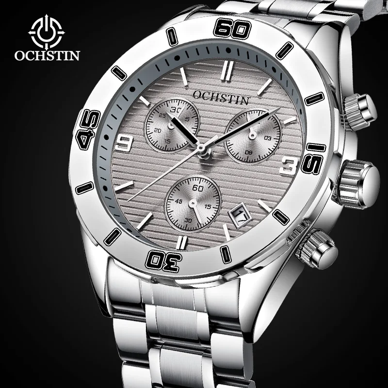 OCHSTIN Hot Model 2024 Mariner Series Hugh Simple Waterproof Watch Multifunction Quartz Movement Men's Quartz Watch
