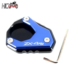 Motorcycle Kickstand Foot Extension Pad Plate Support (ZX - 4RR Blue)