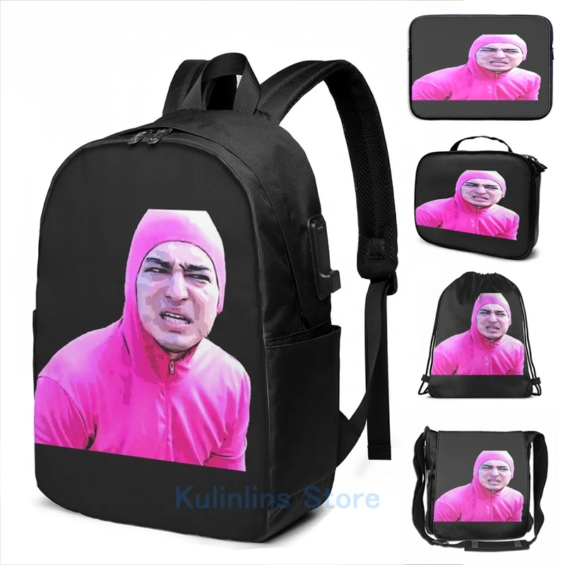 

Забавный графический принт Filthy Frank Pink Guy #2, рюкзак с USB-зарядкой, мужские школьные сумки, женская сумка, дорожная сумка для ноутбука