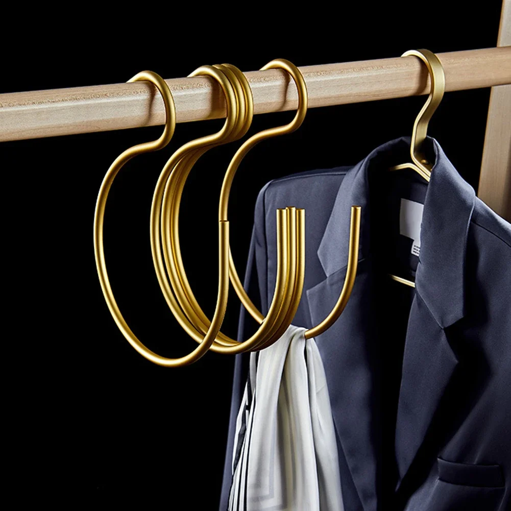 S-Shape Scarf Bag Hook Aluminium Alloy Baseball Cap Organizer Hanger Cap Rack Hat Underwear Storage Holder For Wardrobe 1/5pcs clothes hanger storage hanger hook storage hanger
