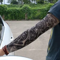 Arm Warmer Unisex Quick Dry UV Protection Outdoor Temporary Fake Tattoo Sleeve Running Arm Skin Protective Nylon Tattoo Sleeves 2