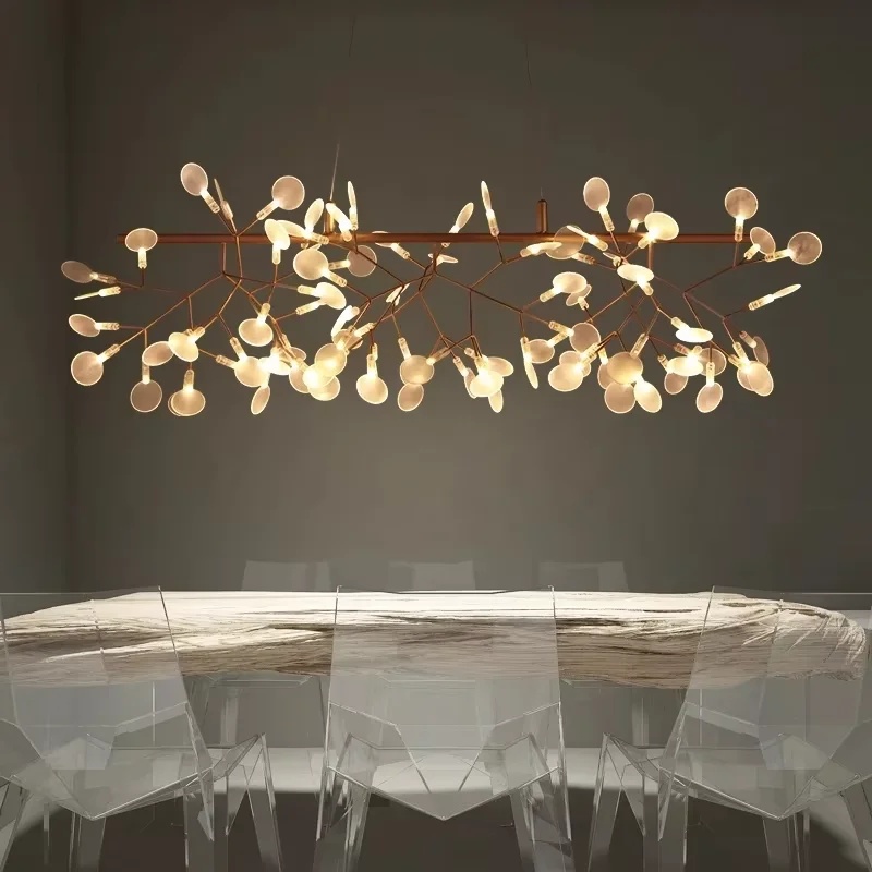 Nordic ring chandelier Living Room Kitchen hallway postmodern Heracleum chandeliers Rose Gold/Black Branch design firefly lamp led chandelier ceiling chandelier art lighting fixtures