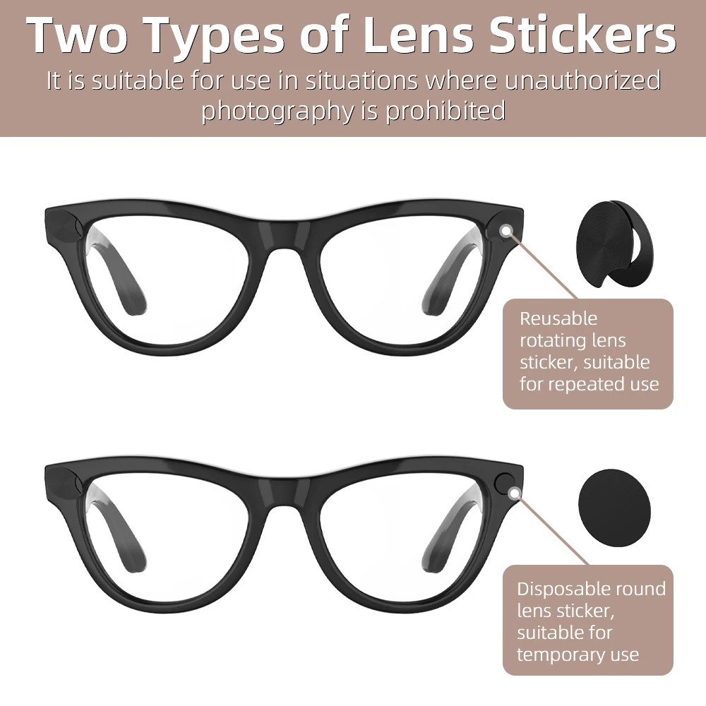 HIBLOKS LED Light Blocking Stickers For Wayfarer/Skyler/Headliner/Oakley Meta H