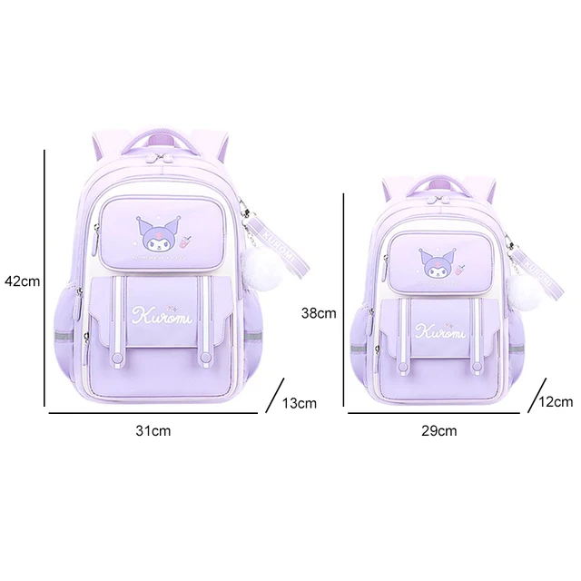 Sanrioed Anime Kuromi Melody Cinnamoroll Pochacco Zaino di grande capacità Zaino carino Borsa a tracolla per studenti dei cartoni animati Regalo 2