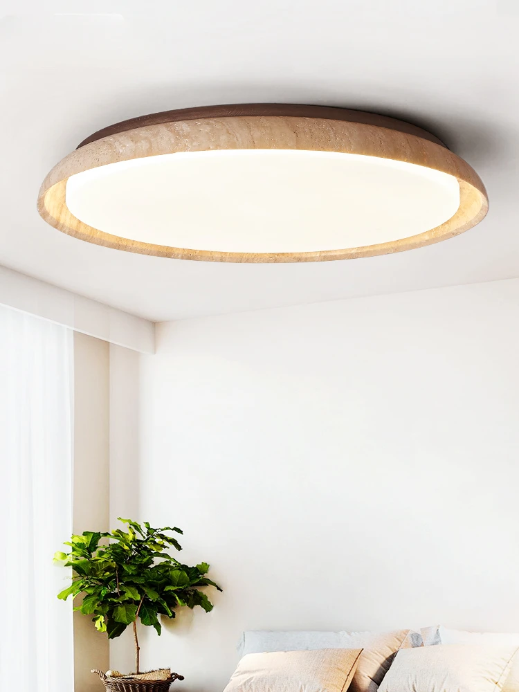 

Huangdongshi Japanese Style Quiet Wind Retro Bedroom Ceiling Light Cream Living Room Master Bedroom Designer Full