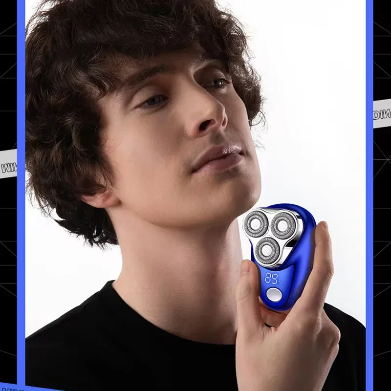 Xiaomi Mini Electric Shaver Portable Beard Knife TYPE-C Charging Three-Head Shavers Men Face Body Razor Digital Power Display 6