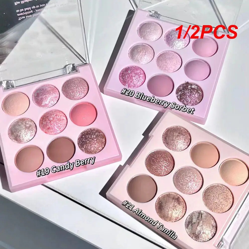 1/2Pcs Matte Eye Shadow Plate Pearlescent Unique Exquisite Eyeshadow Look Eyeshadow Make-Up Game Changer