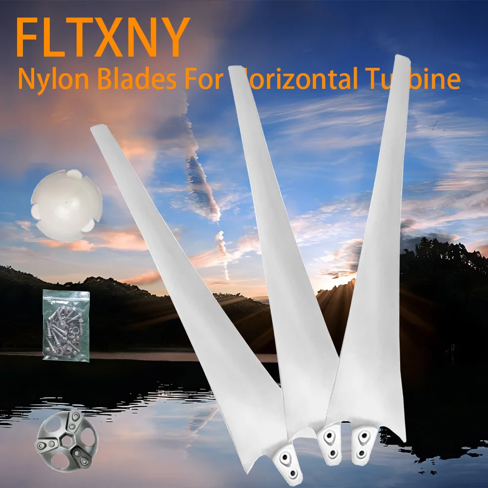 

FLTXNY 550/600/650/750/850/900mm Black/White Wind Turbines Wind Generator Blades High Strength Nylon Fiber Windmill Accessories