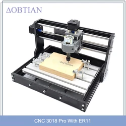 CNC 3018 Pro Laser Engraver Wood Router GRBL ER11 DIY Mini Engraving Machine for PCB PVC with Offline Controller