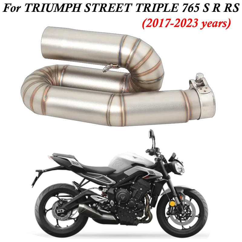 

Слипоны для TRIUMPH STREET TRIPLE 765 S R RS 765 S 765R 765RS 2017 - 2023 выхлопная труба мотоцикла изменение 50,8 мм средняя Соединительная труба