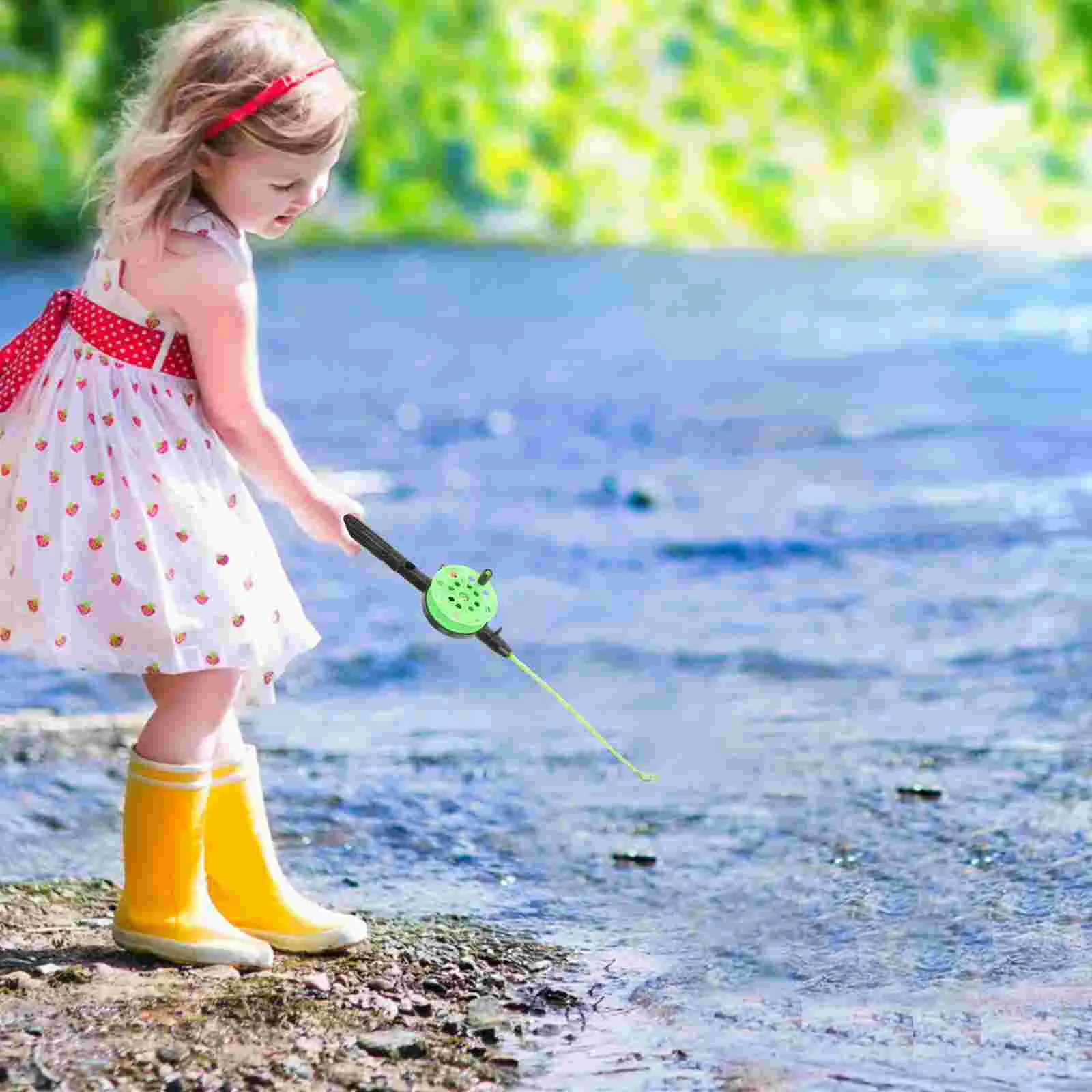 

Children's Fishing Rod Complete Set of Ice Winter Shrimp Street Stall Toy (with Line) Light Pole Mini Abs Children’s Toys