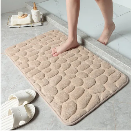 

Water absorption & anti slip Carpets Cobblestone Bathroom Bath In Wash Basin Bathtub Side Floor Rug Shower Room Doormat Carpets