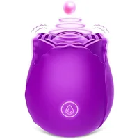 Rosen-Sexspielzeug mit Zungensaugvibrator für Frauen, 10 Modi, G-Punkt-Nippelstimulation, vibrierender Klitoris, leistungsstarker Vakuumvibrator 1