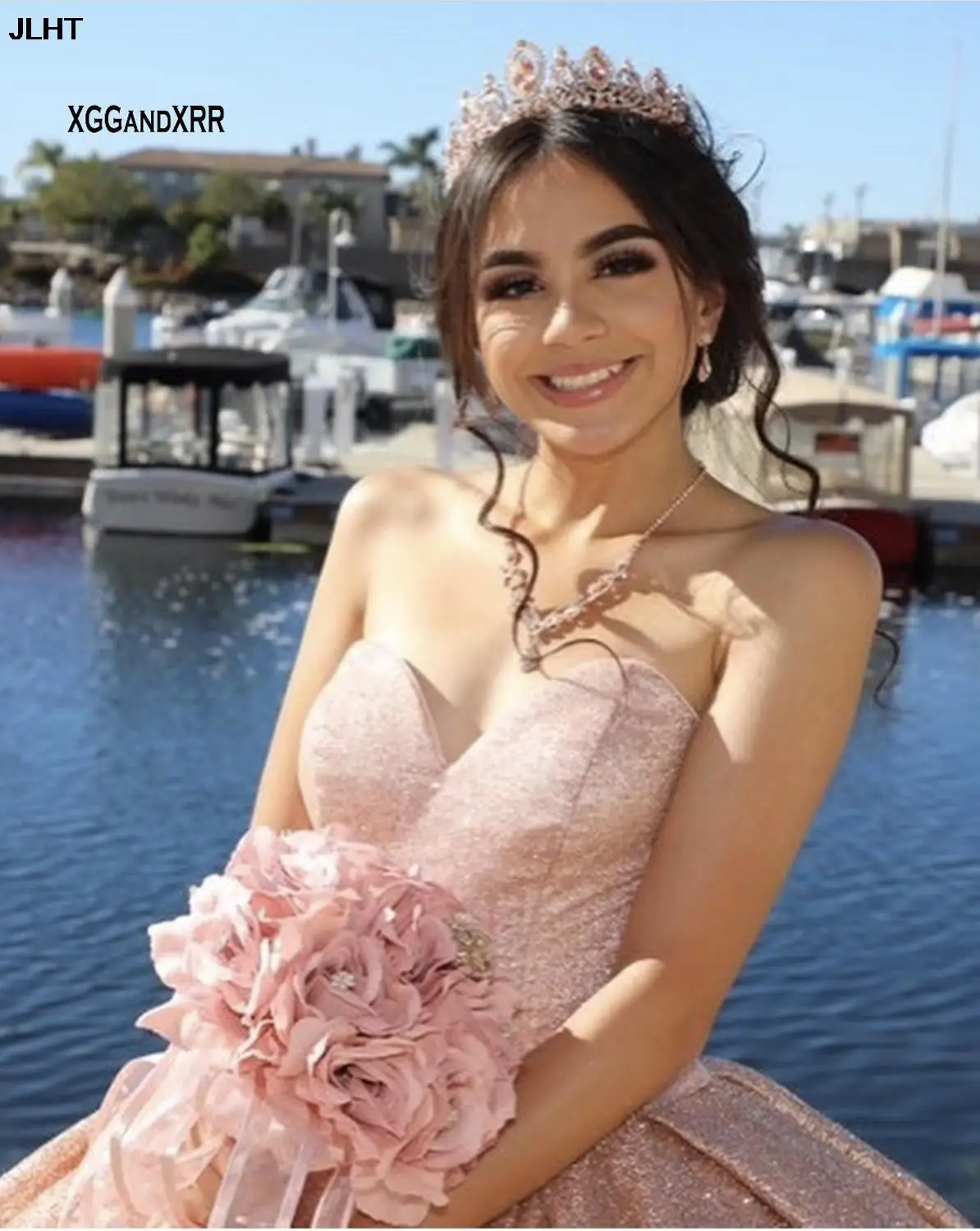 Rose Gold Quinceanera Dresses Sweetheart Sequins Sweet 15 16 Dress Backless Puffy Skirt Birhtday Party Ball Gown Prom customized, quinceanera dresses