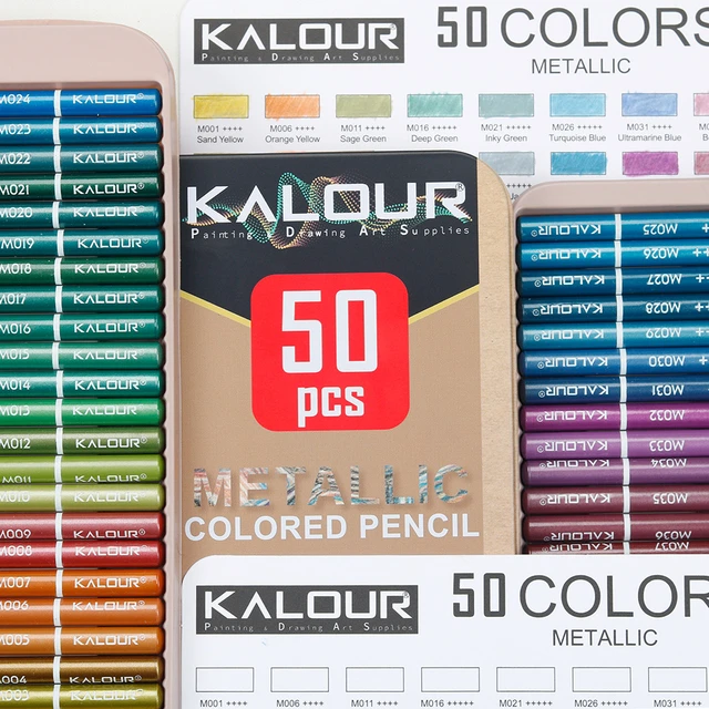 KALOUR Professional Colored Pencils, 50/72/120/180/240 Colors Set, Artists  Soft Core with Vibrant Color,Ideal for Drawing Sketch - AliExpress