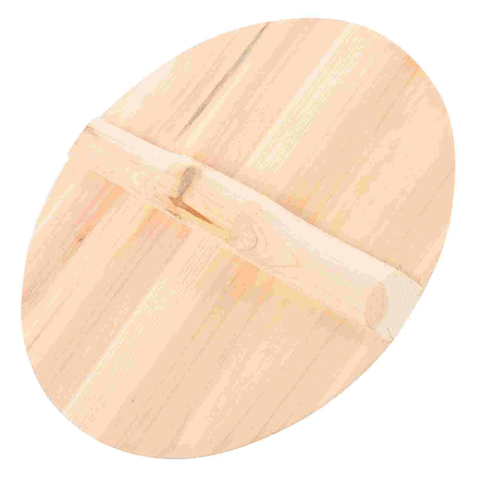 25cm Diameter Wooden Pot Lid Stir Fry Wok Cover Natural Wood Kitchen Cookware Parts Anti Overflow Pot Cover Commercial Kitchen