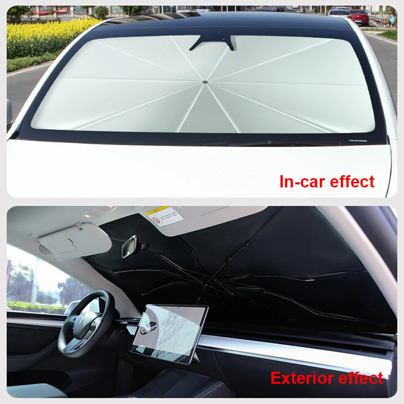 Car Windshield Sunshade Upgrade Auto Parasol Umbrella Type for Window Summer Sun Protection
