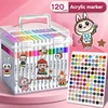Sanrio Kuromi Cinnamoroll Cartoon Acrylic Marker Students Stackable Children'S Color Pen Paintbrush For Kindergarten Set Gifts 6