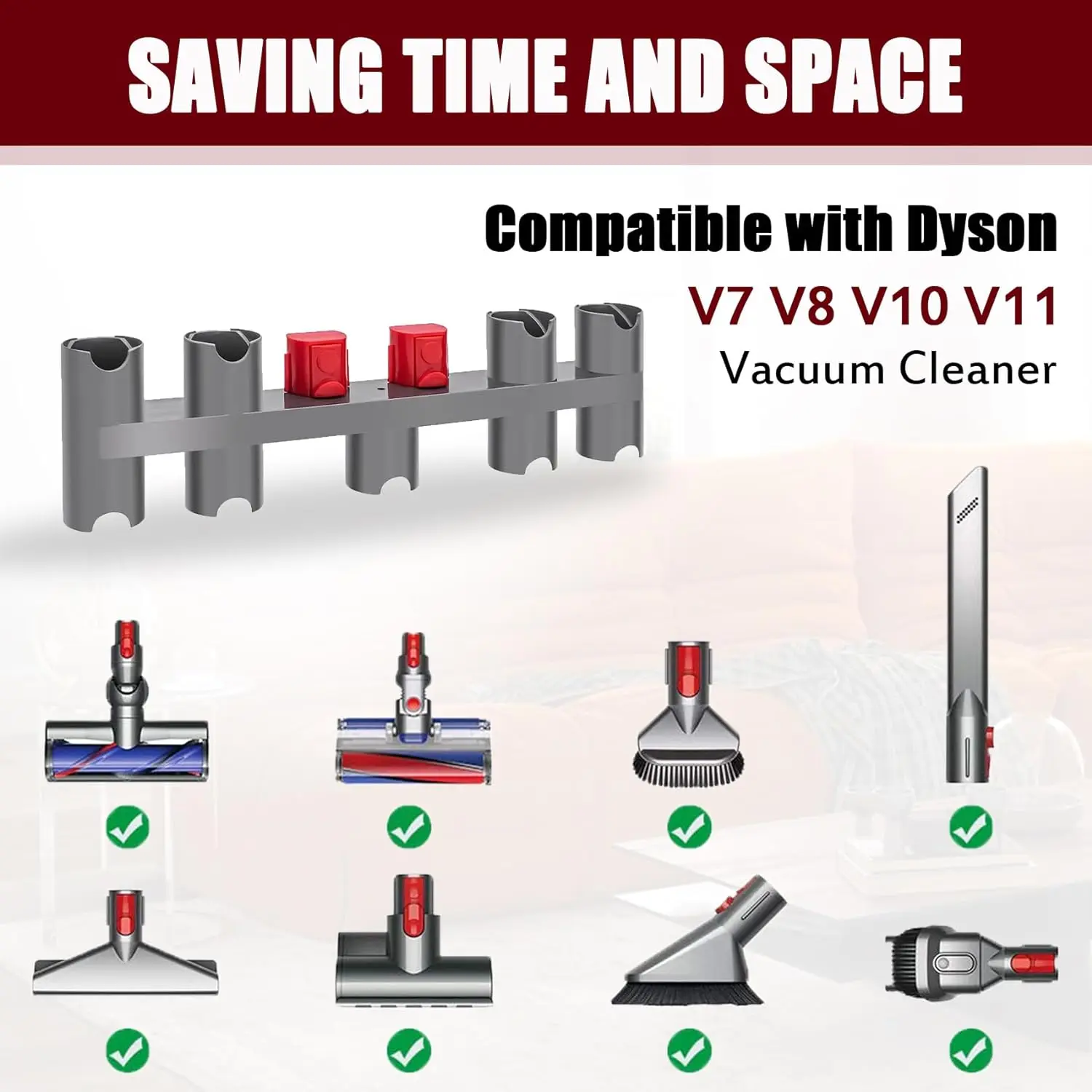 Vacuum cleaner accessories Docking Station Holder Organizer for Dyson V7 V8 V10 V11 Gen5 Cordless Stick Vacuum Cleaner