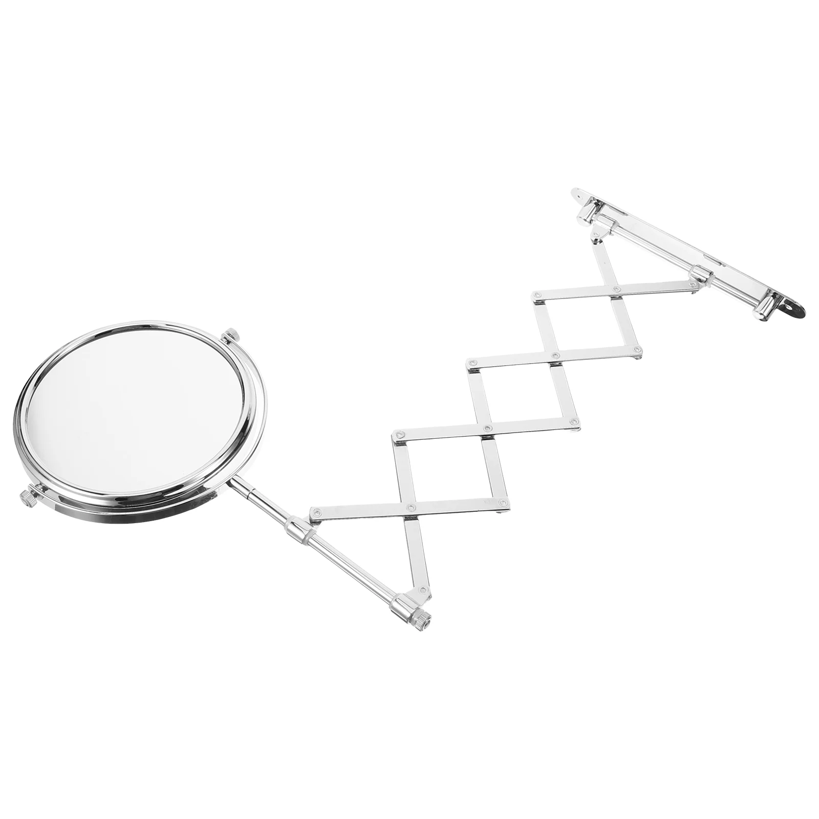 Inch 3X Magnifying Round Mirrors Two-Sided Retractable Bathroom Mirror Degree Swivel Makeup Mirror