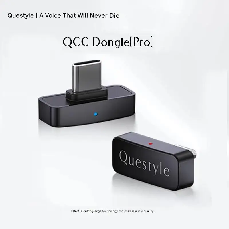 Questyle QCC Dongle Pro 무손실 LDAC 블루투스 5.4 송신기 HiFi 무선 블루투스 어댑터 저지연 플레이어 선물