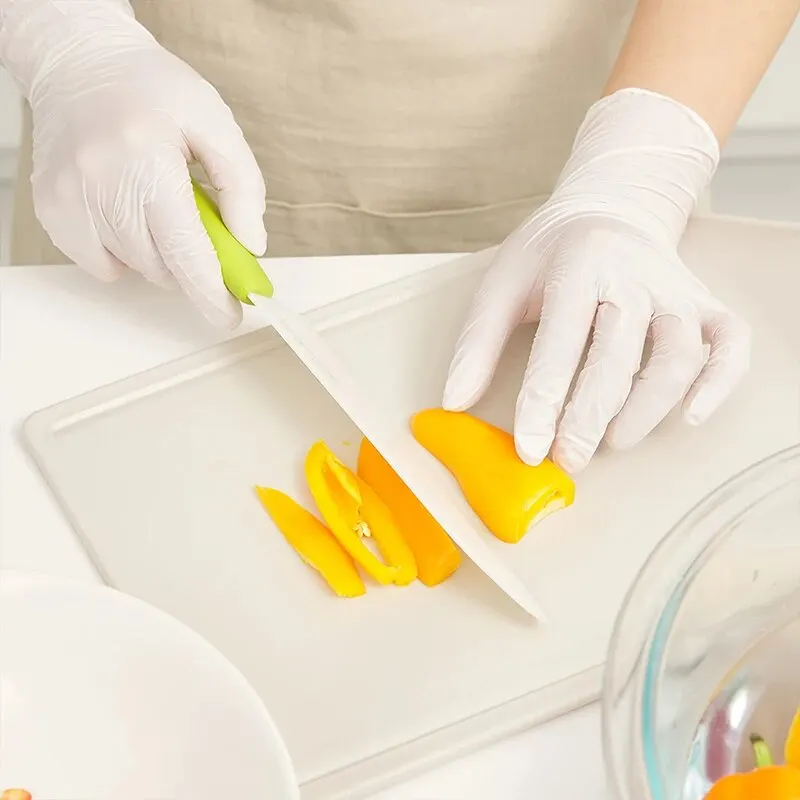 100PCS Disposable Dishwashing Gloves for Household Cleaning Durable Kitchen Food Grade Nitrile for Household Use Water Thin