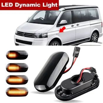Volkswagen VW Transporter 멀티밴 T5 7E 7F 7J 7H 2007 2008 2009 2010 2011-2015 동적 LED 표시기 사이드 마커 신호