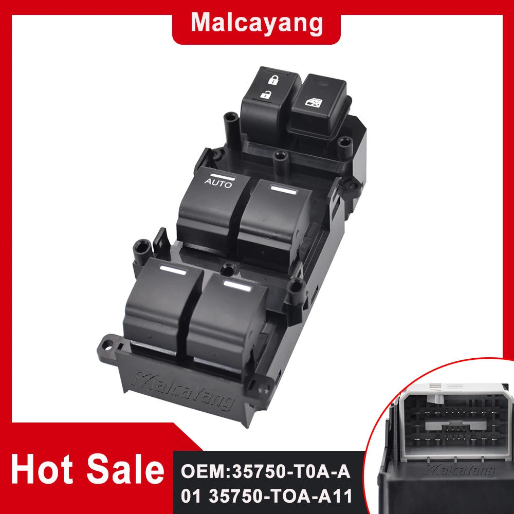 

For Honda CR-V 2.4L 2012 2013 2014 2015 2016 35750-T0A-A11 Premium Quality Electric Auto Master Power Driver Side Window Switch