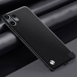 Luxury PU Leather Shockproof Phone Case with Full Protection for CMF Phone 2 Pro (Matte Black)