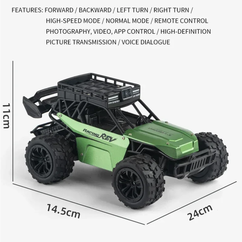 Rc Car with Hd Camera App Control Off-Road Climbing Car All Terrain High-Speed Vehicle Electric Car Toys for Boys Kids Gift