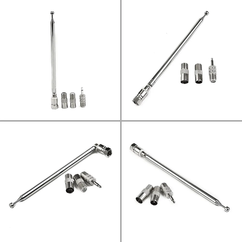 75mm Telescopic DAB FM Radio Aerial Adapter HiFi AV Receiver Mini System Aerial Antenna Length F-male Connector Radio Accessorie radio aerial