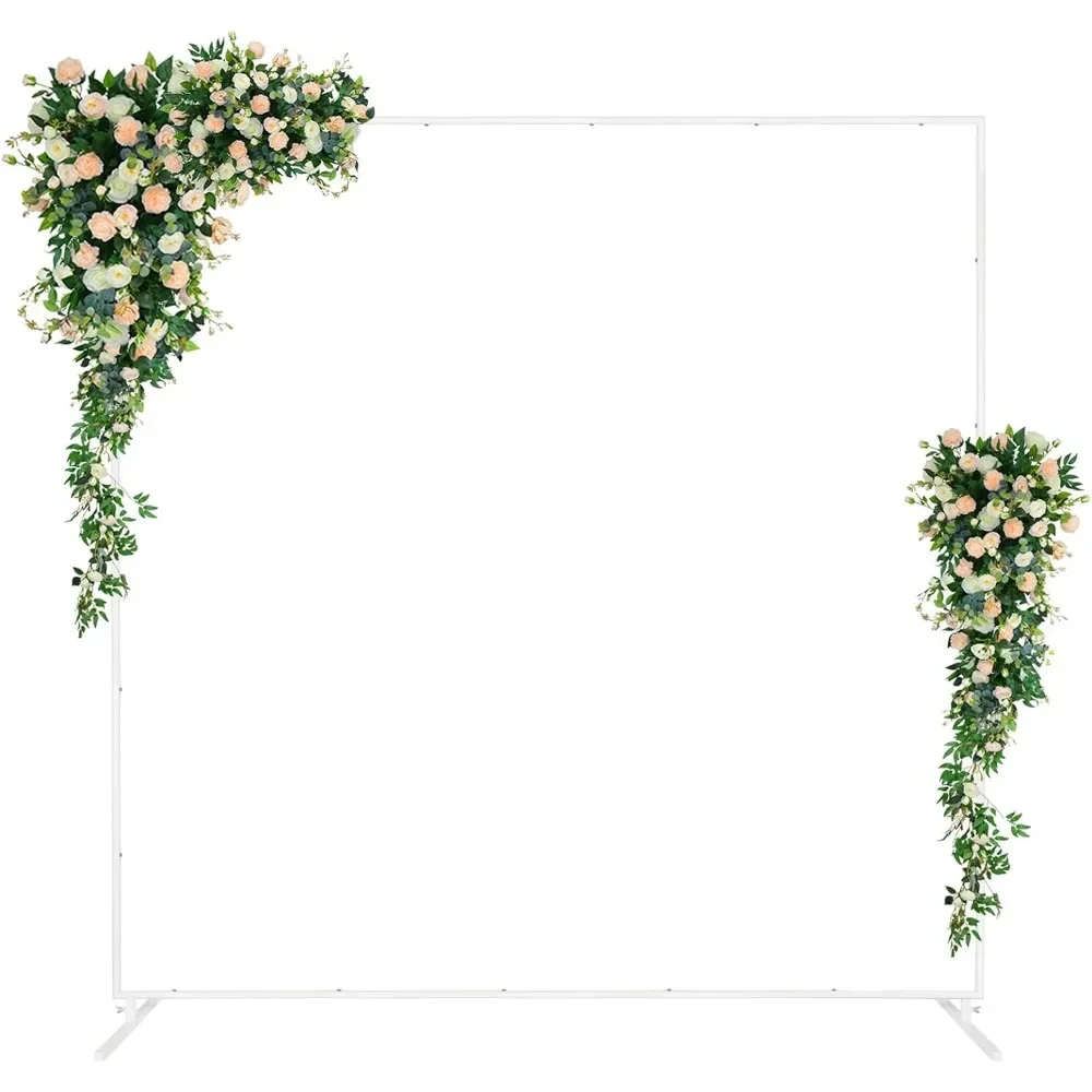 

6.6FT Wedding Arche, Metal Archs Stand, Arched for Birthday Party Baby Garden Background Decoration, Square Wedding Arche